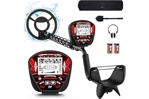 ATODEKARU Metal Detector for Adults, Metal Detector Waterproof Gold and Silver, Higher Accuracy, Bigger LCD Display, Strong Memory Mode, 5 Modes to Choose, 10" Ip68 Coil, (RDE)…