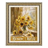 HappyHapi 8x10 Vintage Gold Picture Frame, 1 Pack