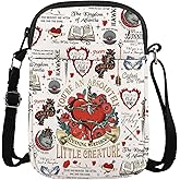 WCGXKO Reader Gift Bibliophile Bookish Gift Book Lover Crossbody Bag Book Tok Messenger Bag