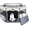 Seiyierr Dog Playpen, Portable Pet Play Pen Foldable Carrying Case, Puppy Pens Outsid for Small Cat Indoor/Outdoor, Removable Mesh Shade Cover