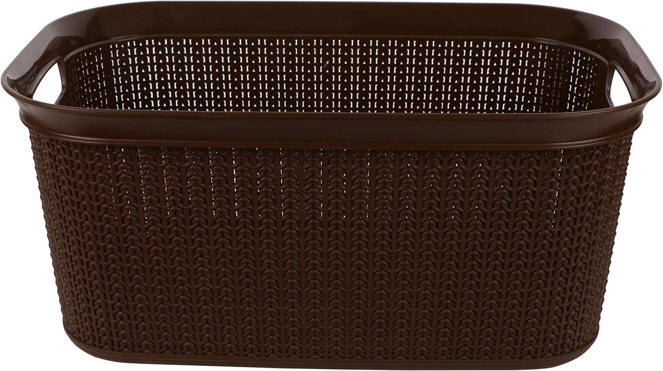 All Time Pphp-Plastic Cresta Knit Basket, 27 litres (Brown)