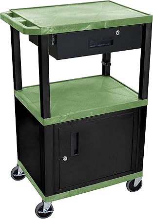 Amazon Com Luxor Multipurpose Rolling Utility Av Cart With