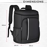 Tydi Cooler Backpack Insulated 30L Rucksack Picnic Camping Black view 2
