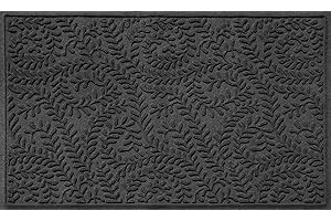 Bungalow Flooring Waterhog Door Mat, 3' x 5' Made in USA, Durable and Decorative Floor Covering, Skid Resistant, Indoor/Outdoor, Water-Trapping, Boxwood Collection, Charcoal