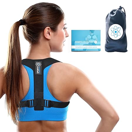 Sports Laboratory ® PRO+ Haltungskorrektur Geradehalter Schulter Rücken Haltungsbandage mit verstellbare Größe für Damen und 