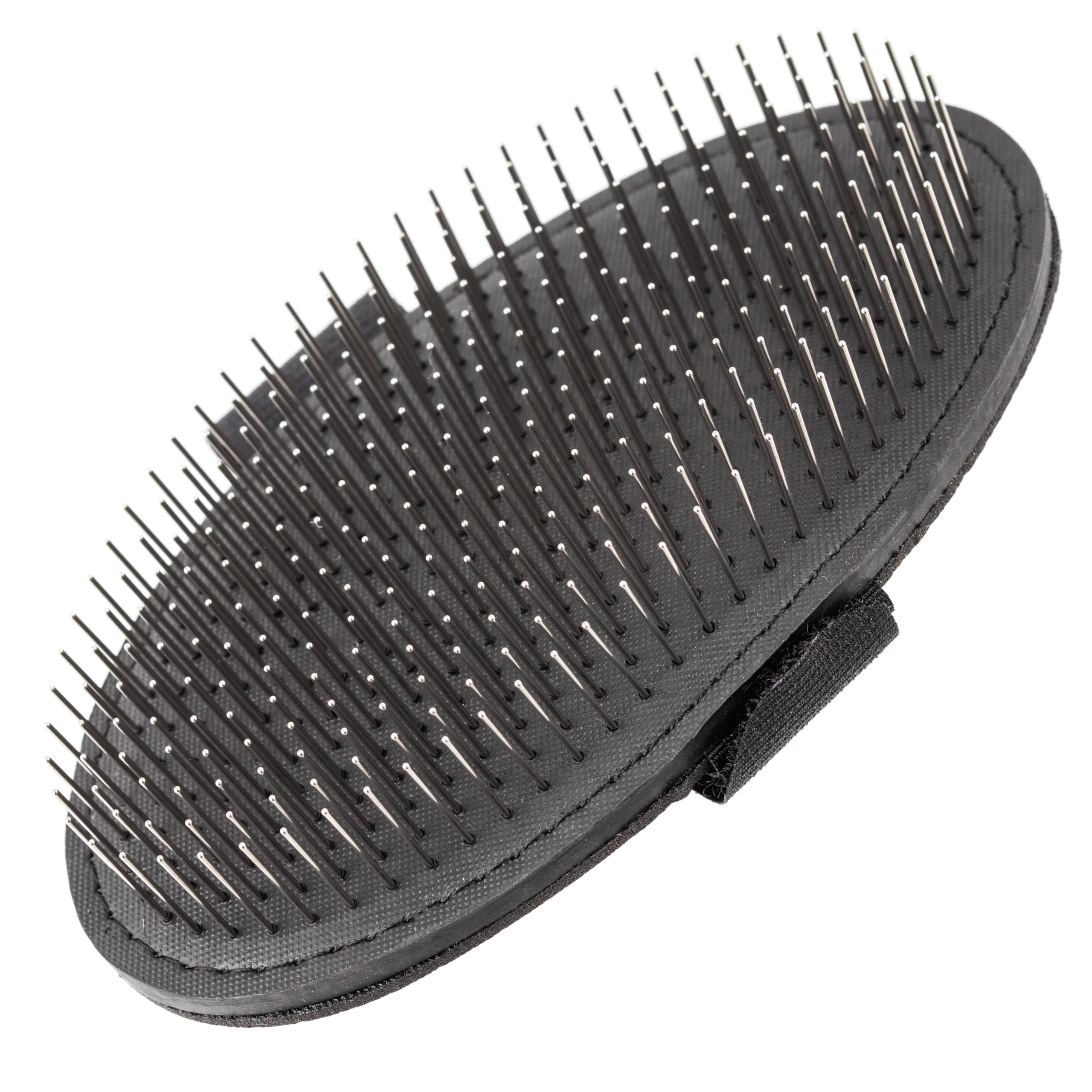 GROOM PROFESSIONAL Terrier Palm Pad Dog Brush - Dog Grooming Brush for Dematting - Perfect for Wooly & Wired Coats - Flexible Palm Pad with Stainless Steel Pins - Length - 13cm