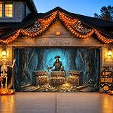 Pirate Skeleton Treasure Cave Halloween Garage Door Cover 157x71 Inch | Spooky cave backdrop, Garage Door Backdrop, Treasure chest imagery, Cinematic fantasy aesthetic