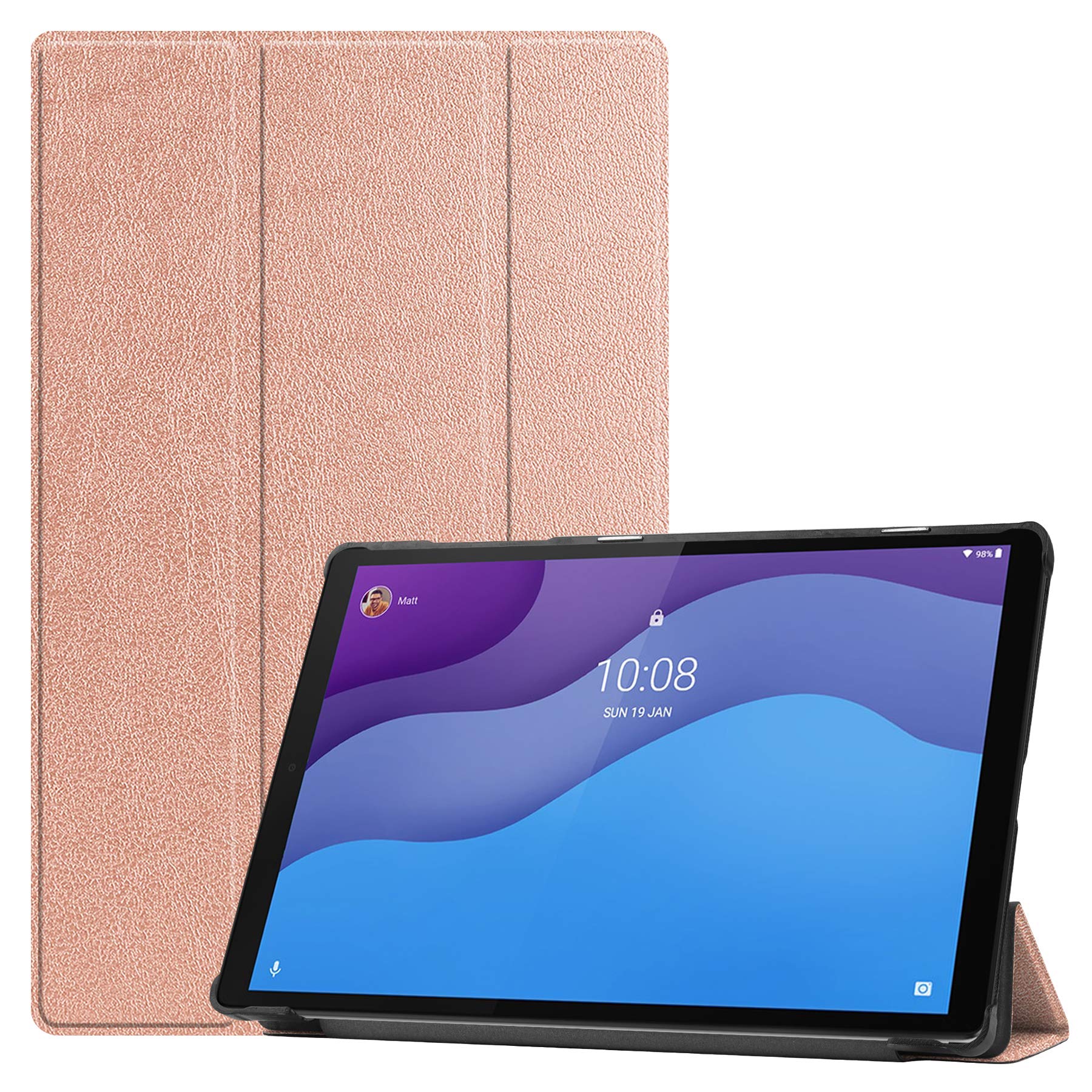 Lobwerk Protective Case for Lenovo Tab M10 2nd 2020 TB-X306F TB-X306X 10.1 Inch Slim Case with Stand Function and Auto Sleep/Wake Function in Bronze