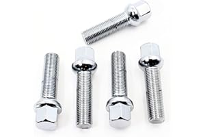 VERITEK PERFORMANCE Set of 20 Veritek 14x1.5mm 2.75 Inch 45mm Shank Length 17mm Hex Chrome R12 Ball Seat Wheel Lug Bolts for Mercedes Mercedes S CL Class Sedans & GL GLK ML SUV Factory Wheels