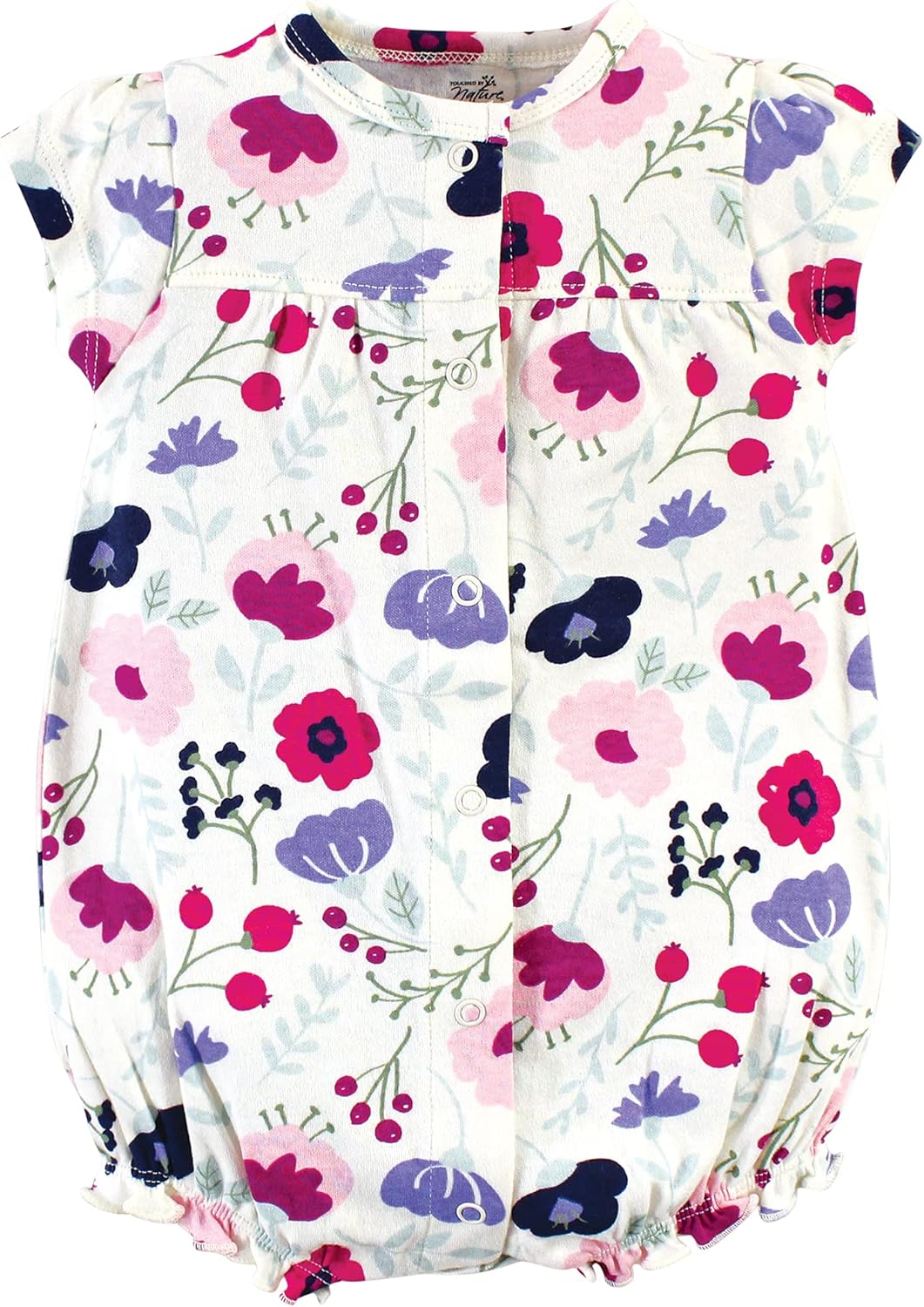 Touched by Nature Unisex Baby Organic Cotton Rompers: Clothing