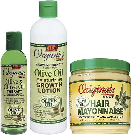 Africa's Best Organics Olive & Clove Oil Therapy, Groth Lotion and Hair