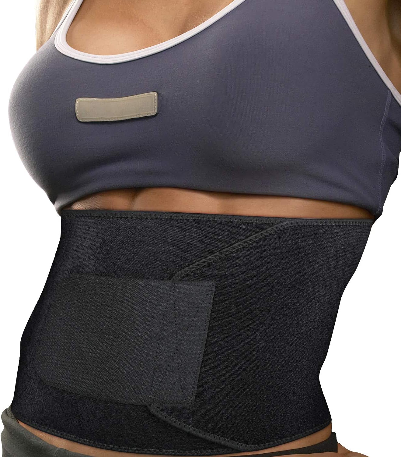 Premium Waist Trimmer Sports Tummy Trainer for Men & Women Adjustable Sweat Training Band Belt