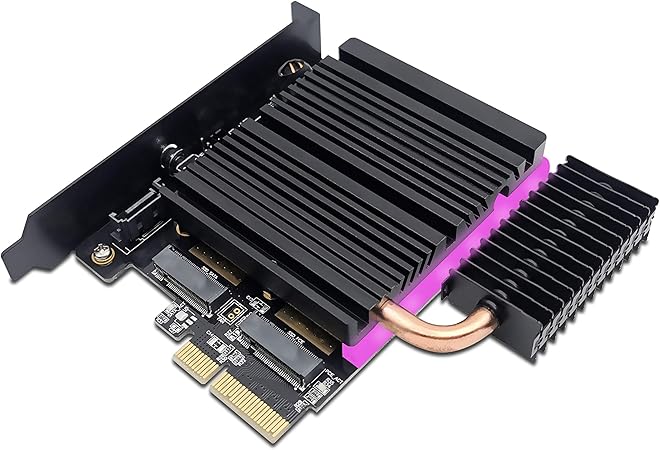 Amazon Com Ezdiy Fab 5v Argb Dual M 2 Adapter For Sata And Pcie Nvme Ssd With Copper Heatpipe Cooling System Support Ngff Pcie Ssd M Key M2 Sata Ssd B M Key 2280 2260 2242 2230 Computers