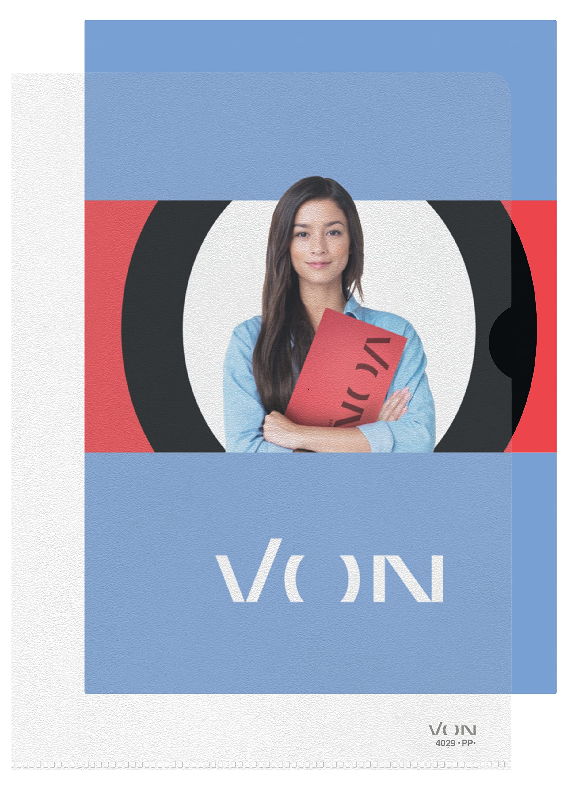 VON Leitz 40291003 Pack of 50 A4 Transparent Plastic Presentation Folders, 40 Sheet Capacity, Storage and Project Folders, Pack of 50