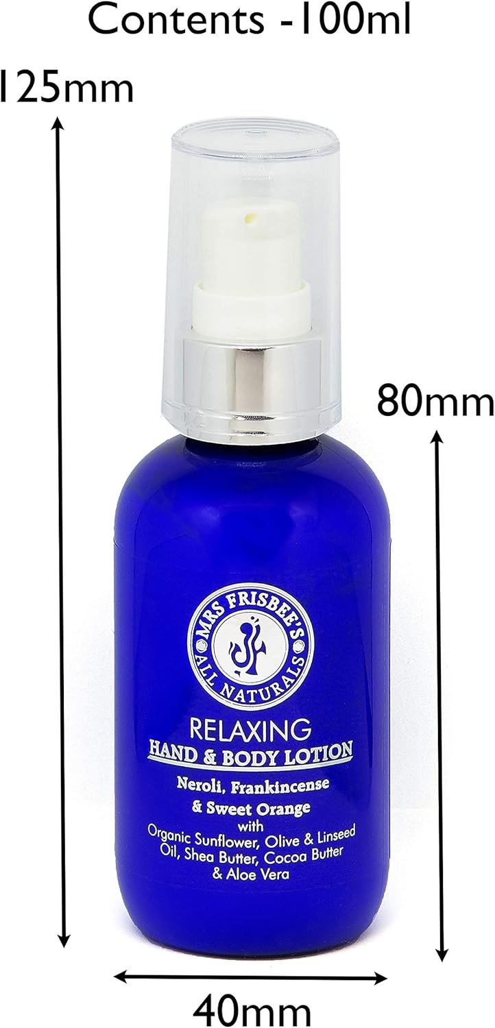Relaxing Organic Hand and Body Lotion with Neroli, Frankincense and Sweet Orange Pure Essential Oils, Shea Butter - Image 3