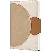 CAGIE Lined Journal for Women, 100GSM Leather Journals for Writing with Buckle Closure,A5 Hardcover Diary Journaling Notebooks for Business Work School Note Taking 5.9" x8.59 (Brown)