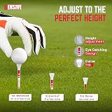 BENSIVE Golf Tees Bamboo 70mm 100Pcs Height Markers Curved Top White view 7