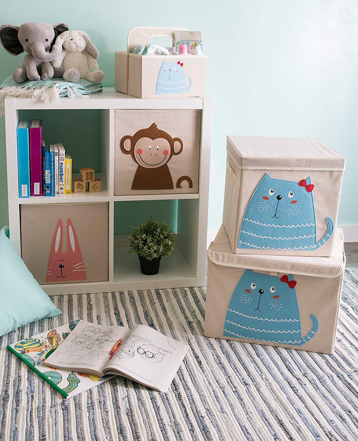 Denim Chindi Rug - 6×4 feet Style 100% Cotton Reversible Hand Woven Washable Mix Braided Floor Area Rug for Home & Kitchen Decor