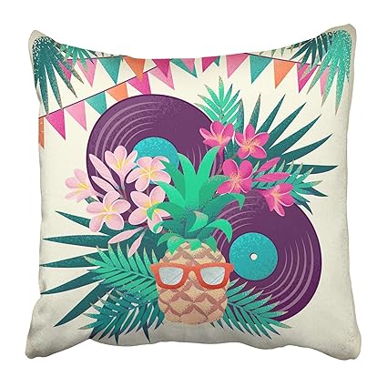 Amazon Com Emvency Throw Pillow Covers 20 X 20 Inches Pineapple