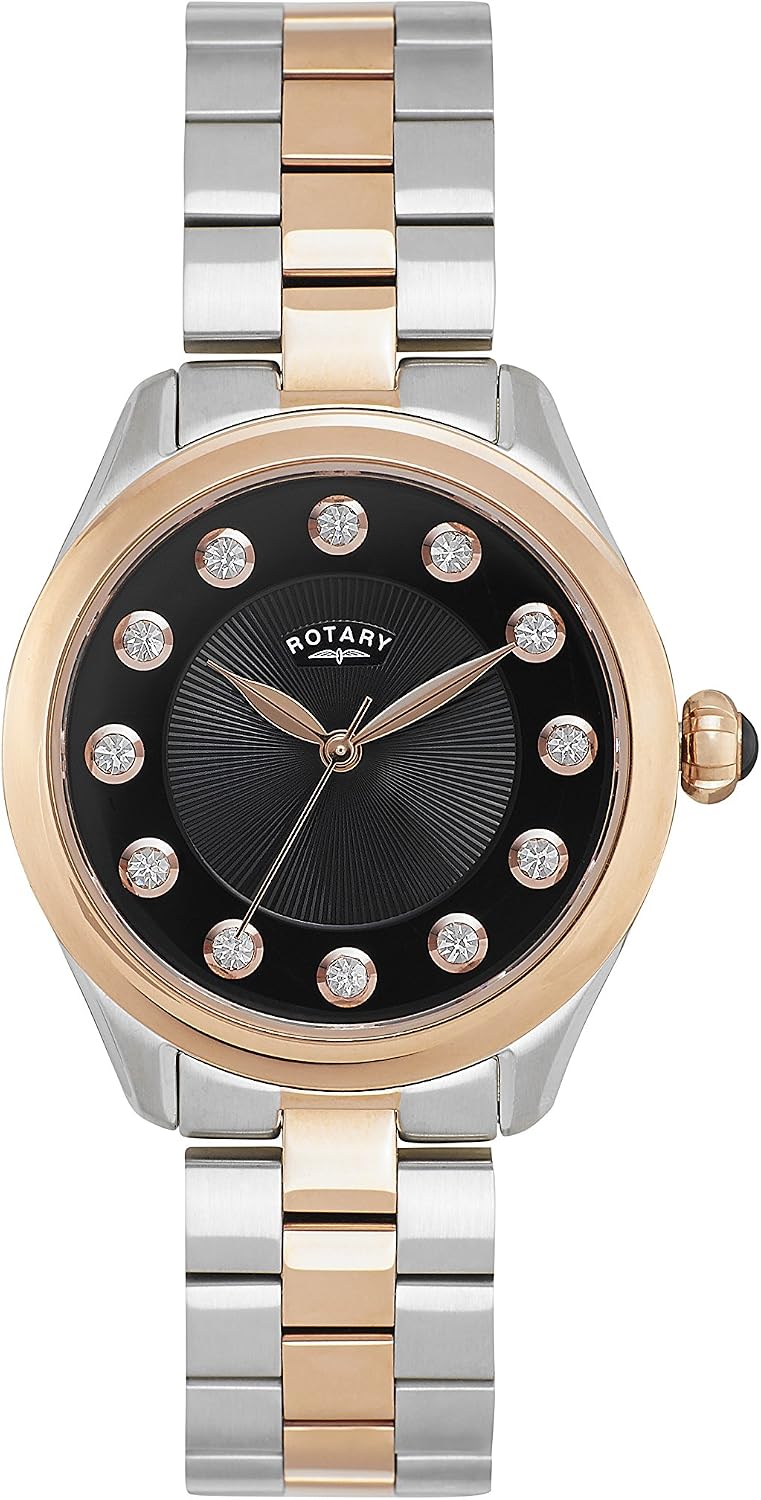 Rotary LB010-W-10 Ladies Timepieces Watch, Black