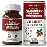 CranEaze&reg;: Cranberry Pills for Women, 36mg PAC Supplement with D Mannose | Max Potency, Clinically Studied Dose, UTI Prevention Support, 100% Soluble PAC, No Added Sugar