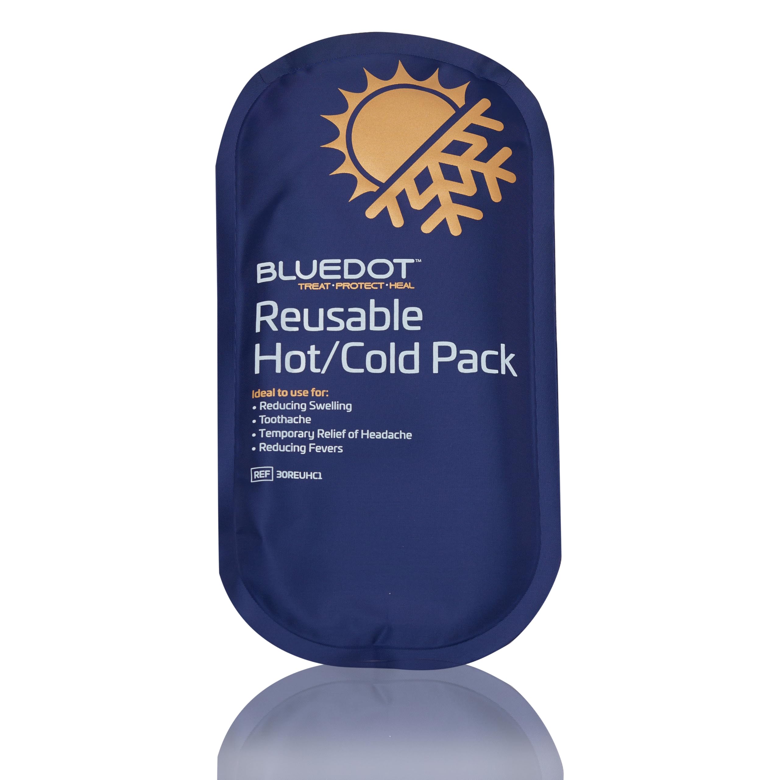 Blue Dot Reusable Hot & Cold Gel Pack: Effective Pain Relief - Microwave for Heat Pack or Freeze for Ice Pack - Ideal for Joints, Muscles, Legs, Knees, Shoulders, Back & Arms (26cm x 13.5cm)
