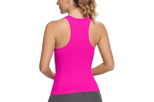 MathCat Workout Tops for Women Racerback Tank Tops Seamless Running Tank Tops Muscle Tank