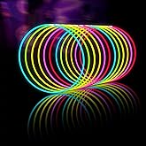 Glow Fever Glow Sticks Bulk 100ct 22'' Glow Necklaces with Connectors, Neon Light Sticks for Party Festivals Raves Concert Birthday Wedding, Multicolor