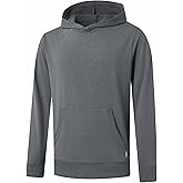 M MAELREG Mens Hoodies Pullover Performance Heather Kangaroo Pocket Thin Hooded Sweatshirt Athletic Golf Hoodies for Men