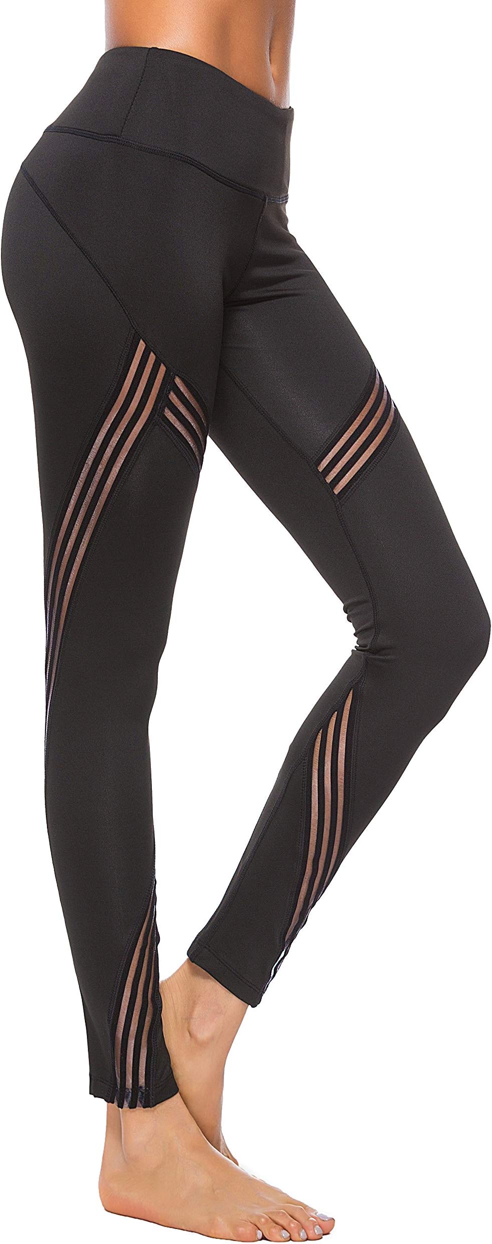OVESPORT Women Workout Leggings Crisscross Strappy High Waist Fitness Yoga Sports Running Gym Pants