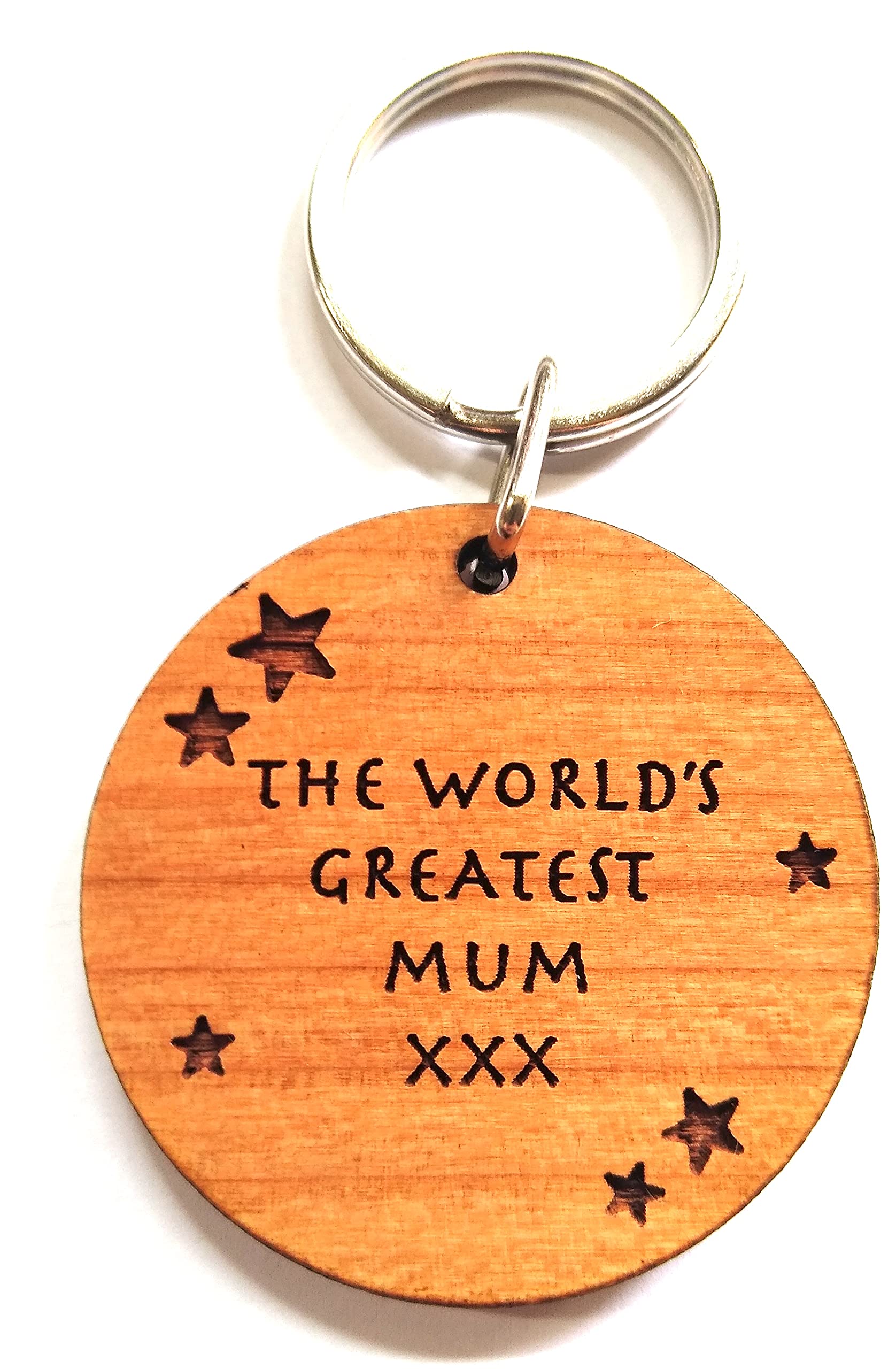 Chris Bag Of Goodies Wooden Keyring Key Ring The Worlds World's Greatest Mum