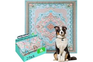 AITMEXCN Washable Pee Pads for Dogs, 36"x36" 2 Pack Reusable Puppy Pads Pet Training Pads, Super Absorbent, 100% Waterproof Dog Pee Pads, Whelping, Housebreaking, Incontinence, for Playpen