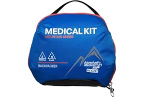 Adventure Medical Kits Mountain Series Medical Kit - Backpacker - Emergency Medical First Aid Kit - For 2 People for 4 Days - Comes with a Trauma Pad, Medicine, Guide Book & More