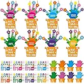 CHUNNIN 24 Set Sunday School Craft Kit God Says You are DIY Handprint Religious Flower Craft Make Your Own Christian Bible Arts Kit Prayer Stickers Ornament Spring Easter Gift for Classroom Home