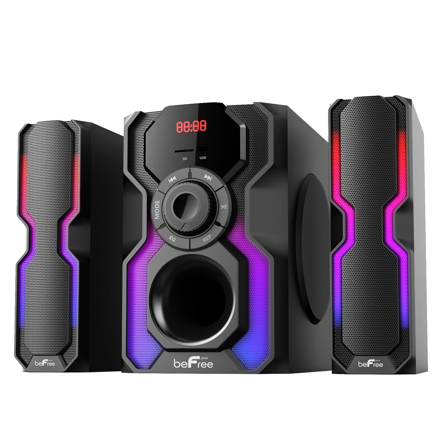 BEFREE SOUND 2.1 CHANNEL BLUETOOTH SPEAKER SHELF STEREO SYSTEM with