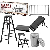 Set of 5 Accessories for Wrestling Action Figures | Includes The Most Essential Wrestling Figure Accessories Every Wrestling Action Figure Collection Needs