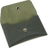 TheAntiq Leather Currency Pouch Money Bag Dollar Bills Organiser Handmade Travel Wallet Utility Money Pouch Cash Envelope- Forest Green