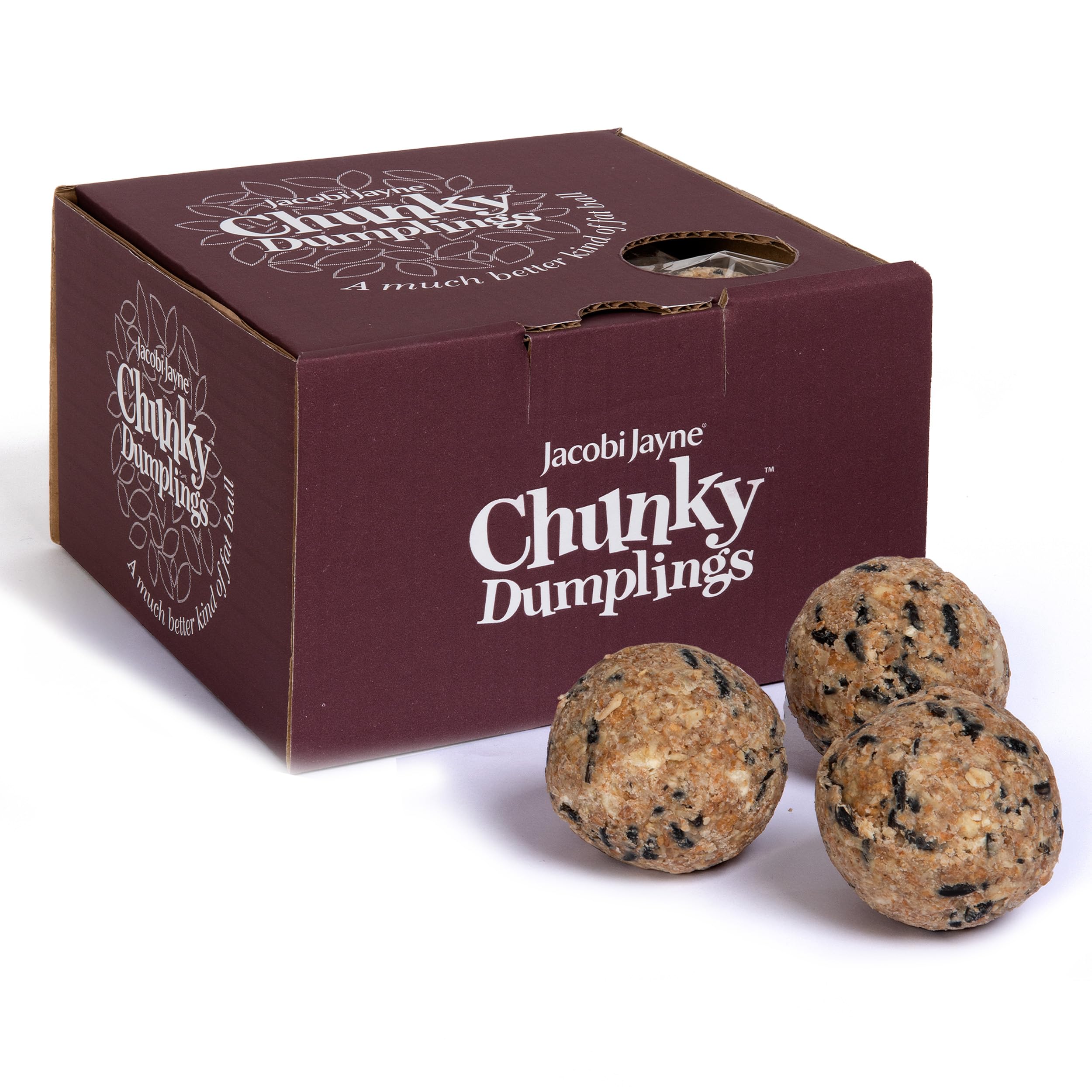 Fat Balls For Wild Birds - Jacobi Jayne® Chunky Dumplings™ Premium Suet Balls - Pack Of 18 x 100g - High Energy Fat Balls Wild Bird Food Feed To Attract Small Wild Birds Year Round