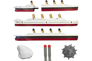 SANDS ORIGINAL PRODUCTS 3 Pack Split In Half Titanic Bath Boat And Pool Toy,Break In Half RMS Titanic Toys For Kids, Historically Accurate Breakable Titanic Toy, Titanic Ship, Titanic Cake Topper (3 Pack)