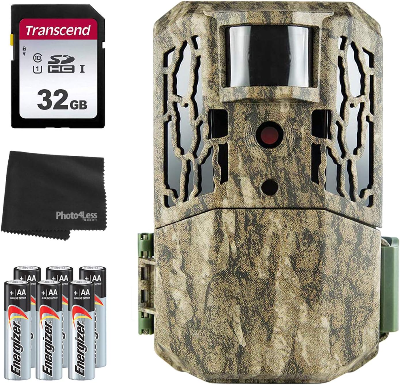 Primos AutoPilot 16MP No Glow Trail Camera + 32GB SD Card + 8 AA Batteries and Lens Cleaning Cloth: Electronics