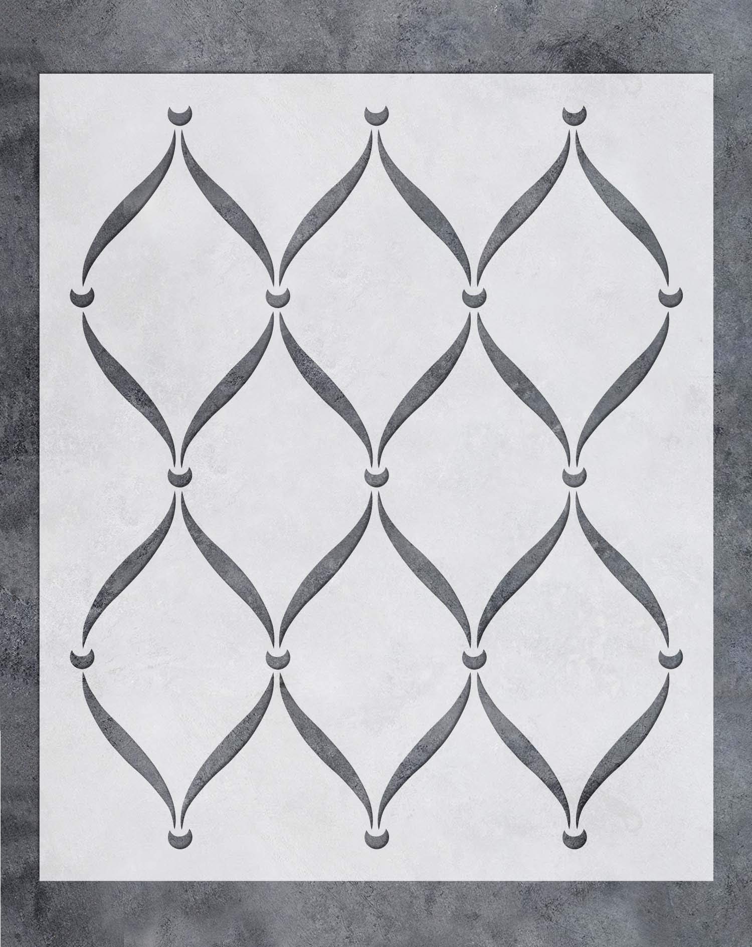 GSS Designs Wall Stencil - Large Trellis Stencil (20x24 Inch) for Painting on Wall Furniture Floor Fabric Stencils -Reusable Template for Wall Decals & Wallpaper & Wall Decor (SL-043)