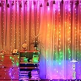 Led Curtain String Lights for Bedroom Deco Wedding Party Christmas Indoor/ Outdoor Decoration USB Hanging Light with Remote C