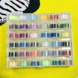 HWX Media 36 Pcs Pre-Wound Bobbins for Brother Janome Singer Sewing view 8