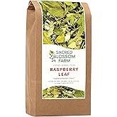 Raspberry Leaf Tea, Wild-Harvested in Wisconsin | 4.5 oz | 63 Servings | Sacred Blossom Farm | Herbal Tea & Medicinal Herbs | Loose Leaf | Regenerative Farming | Single Source | Rubus occidentalis