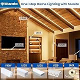 Muzata V Shape LED Channel 1M 10Pack Milky White Cover Corner Lighting view 6