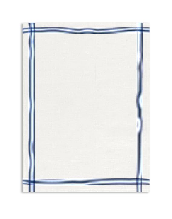 Reinleinen Geschirrtuch, Gläsertuch, KRACHT, 60x80cm (blau)