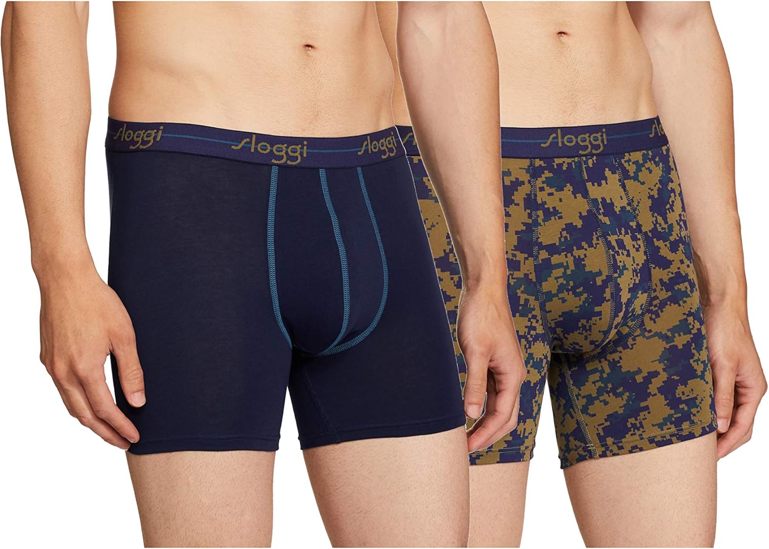 Sloggi Start 2Pack Short, Navy/Print Amazon.co.uk Clothing