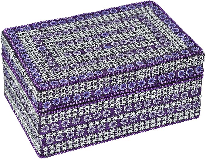 Best Gift for Her Purple Handmade Jewelry Box Home & Kitchen