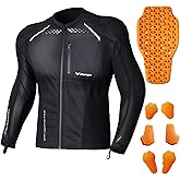 DUHAN Motorcycle Shirt Mesh Motorcycle Jacket Men with CE Level 2 Armor motorcycle protective gear for All Seasons