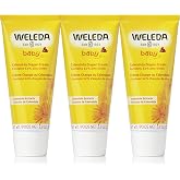 Weleda Baby Calendula Diaper Cream, 2.8 Fluid Ounce (Pack of 3), Plant Rich Protection with Calendula, Chamomile, Sweet Almond Oil, Lanolin and Zinc Oxide
